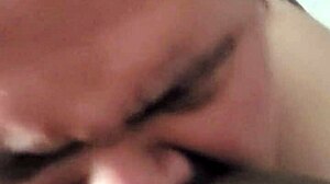 BBW TRANNY EATING BLACK ASS in casual scene