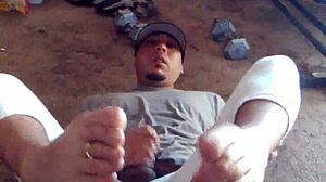 Gay boy playing solo