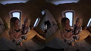 Dark room VR featuring big bad girls in exciting adventures