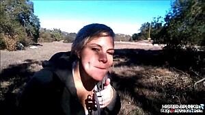 exciting outdoor amateur activity with girlfriend