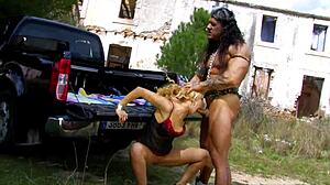 Bionda With Big Tits Swallows Hot Cum!