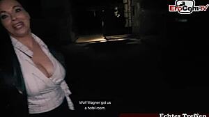 deutsche milf with big tits picked up for real sex casting