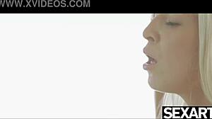 Blonde lesbian babes lick pussy in a steamy face-sitting session.