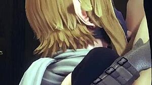 Femboy Zelda îi face handjob lui Link în anime sissy crossdress yaoi