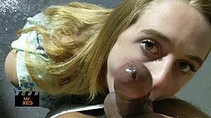 Public Interracial Blowjob and Hard Fucking Outdoors