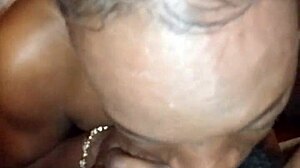 Ebony Cheating Wife Gets Messy Facial After Deepthroat in Homemade Clip