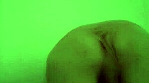 keightania lagurley masturbates 20cm she-cock till cum in homemade