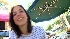 Teen couple in wild sucking action