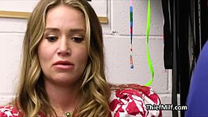 watch this milf suspect moan while riding the officer's dick at work?