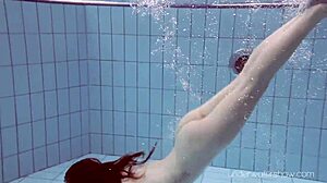 Underwater Slut Roxalana Cheh Naked in Pool