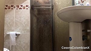 Shower Encounter with Friend's Wife: Amateur Latina Bent Over.