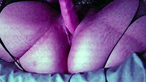 fucking myself in my stockings with a dildo, feeling so wet