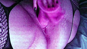 fucking myself in my stockings with a dildo, feeling so wet