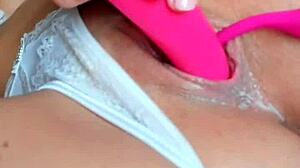 Solo Girl Teases Her Wet Pussy Playfully