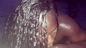 We fucked in blue lagoon's warm water and asked for milk in mouth