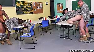 male sex slaves and men climax together in wild gay action scene