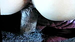 Sexy brunette bent over in homemade doggystyle gets it from the back