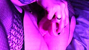 fucking myself in my stockings with a dildo, feeling so wet