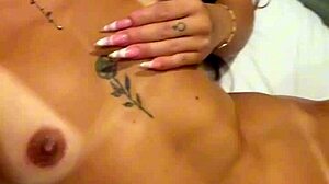 Natural Tits Brunette's Toy Runs Out, She Puts It In Her Big Ass To Cum!