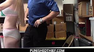 Punished Thief: Busty Teen Rides Big Dick After Stealing in Shop