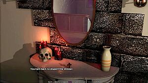 Azraesha plays intense Halloween blowjob