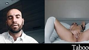 i'm the stepdaughter doing nasty on video call for him