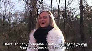 Czech Blonde Banged Hard in Outdoor POV