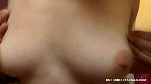 petite brunette gives a blowjob in pov 😍