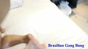 Paolla Japa's first gangbang with intense anal and double penetration action.