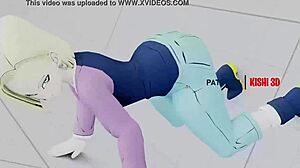 First Class Bitch Dances in 3D Porn Classroom Scene