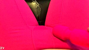 Vibing Cock Play in Tight Compression Shorts