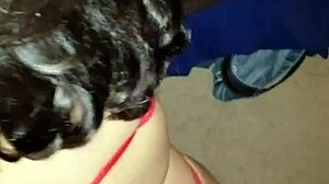 Latina babe with big ass sucking on a huge cock 😍