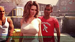 Whore Gets Bent Over For Hardcore Threesome In Public Game