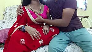 Devar Loses Control and Drills Bhabhi in Red Saree