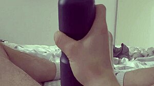 I'm very bored, so I start masturbating alone