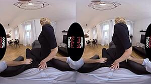 blonde babe takes monster cock in her shaved pussy