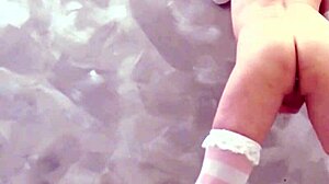 i'm eronekokun playing with my cat's paws in stockings, masturbating cutely