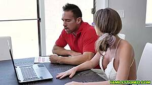 anna gets penetrated while eating stepmom's pussy