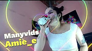 slut destroys his face with a lot of spit full deeptrhoat