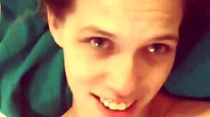 i watched her make him explode cum across her face