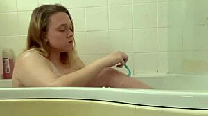 Hidden cam catches teen bathing. She had no clue we watched.
