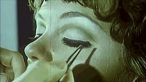 Vintage taboo family saucy step sister with hairy pussy in retro antique style