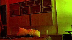 linda houston starts to dance in full red light