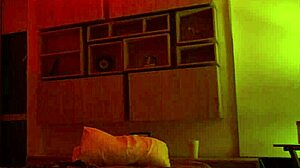 linda houston starts to dance in full red light