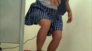 18-year-old student skips class for sensual dance in director’s office! 😍