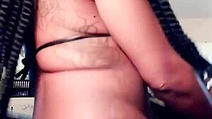 Sexy Ebony Wildcat Performs Exclusive Vintage Dance To Retro Music In Antique Setting