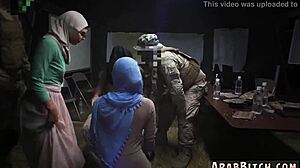 muslim woman's first arab creampie in base... wow! 😍