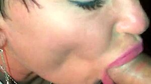 Pompinara performs intense sucking leading to cum explosion