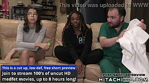 Läkaren Tampa tvingar ebenholtstjejen Giggles till orgasm på sjukhusundersökning!