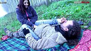 Lost in the Country - Outdoor Foot Licking for Italian Mistress